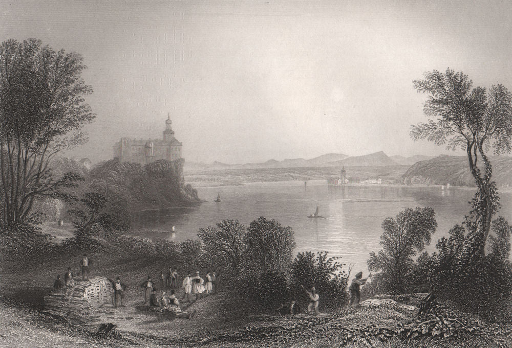 Castle of Persenbeug, Austria. Danube Donau. BARTLETT 1840 old antique print